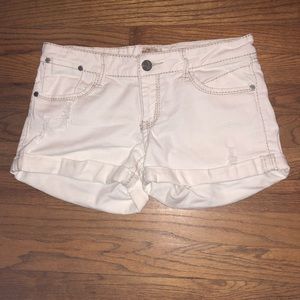 White Denim Shorts